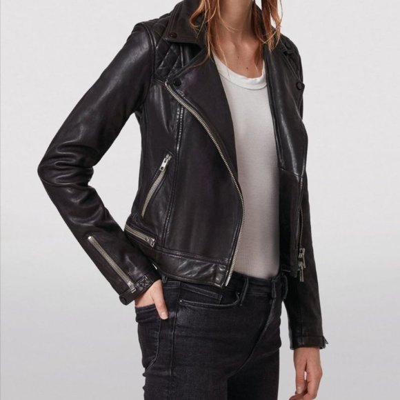 All Saints Jackets & Blazers - All Saints Black Leather Jacket